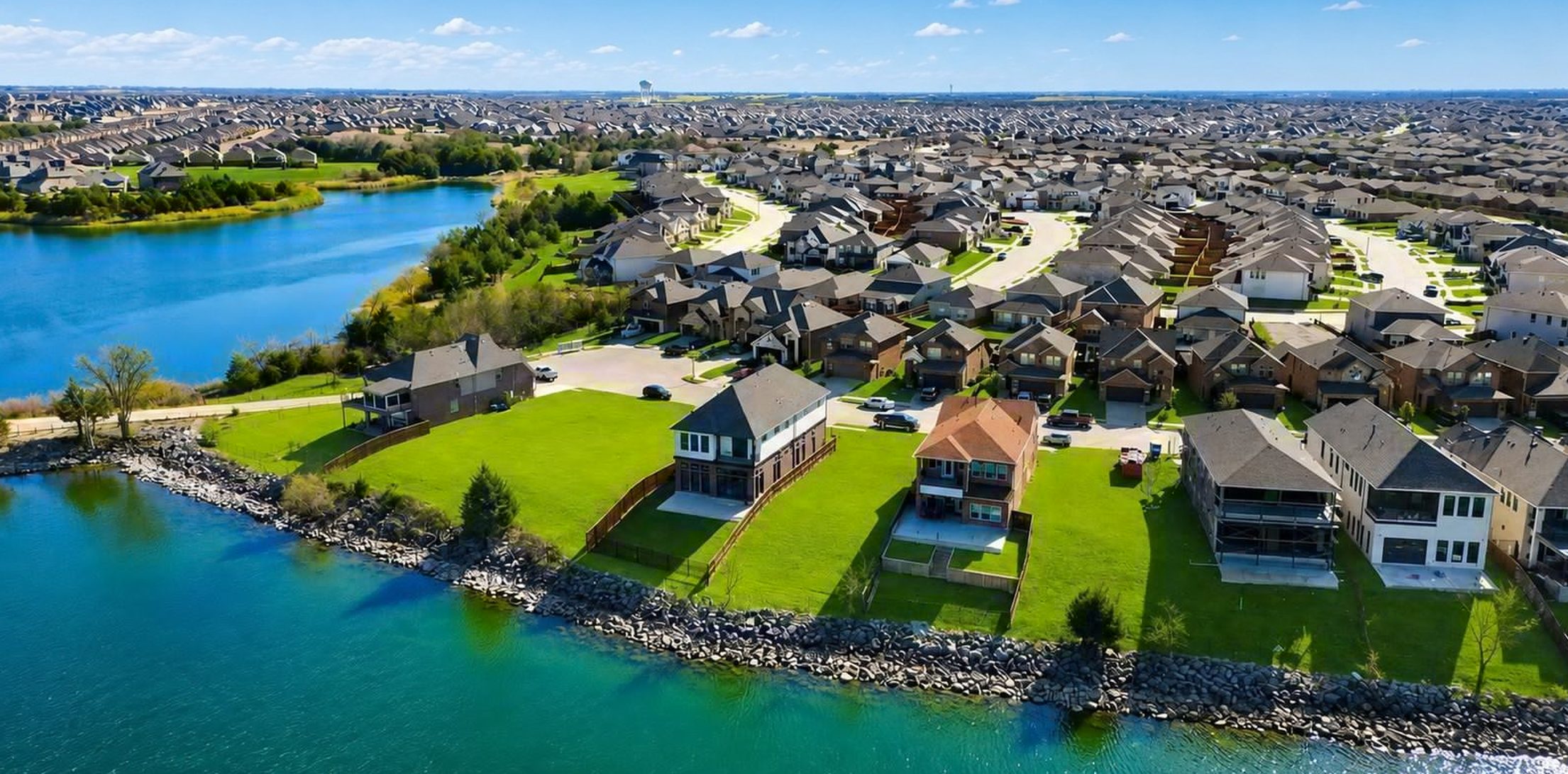 Travis Ranch Marina community along the shoreline